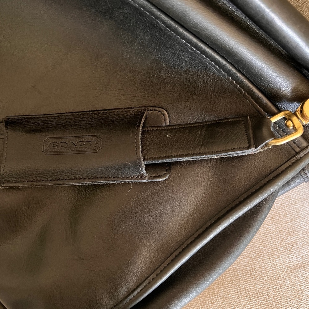 Coach Beekman Leather Briefcase Messenger Laptop Bag Black w/ Strap 5266 VTG - Picture 10 of 16